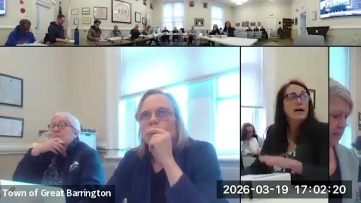Thumbnail image for Great Barrington Selectboard & Finance Committee Joint Meeting, March 19, 2026