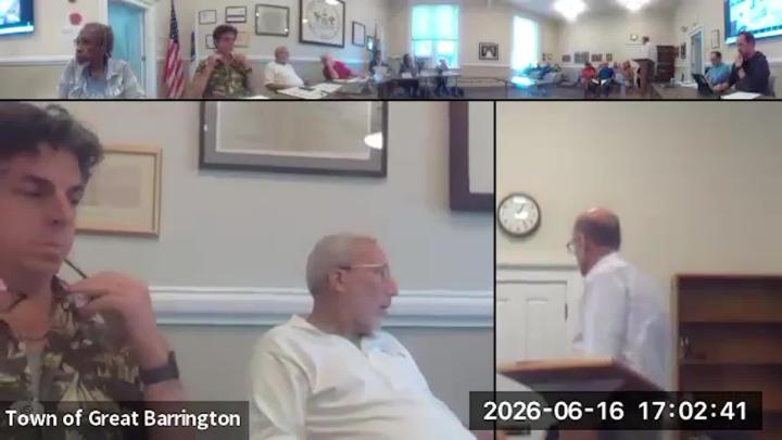 Thumbnail image for Great Barrington Selectboard & Finance Committee Joint Meeting, June 16, 2026