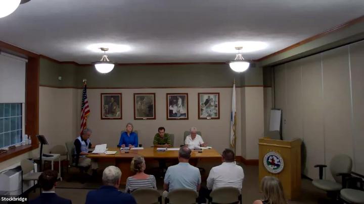 Thumbnail image for Stockbridge Selectboard Meeting, August 20, 2026