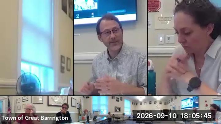 Thumbnail image for Great Barrington Planning Board Meeting, September 10, 2026